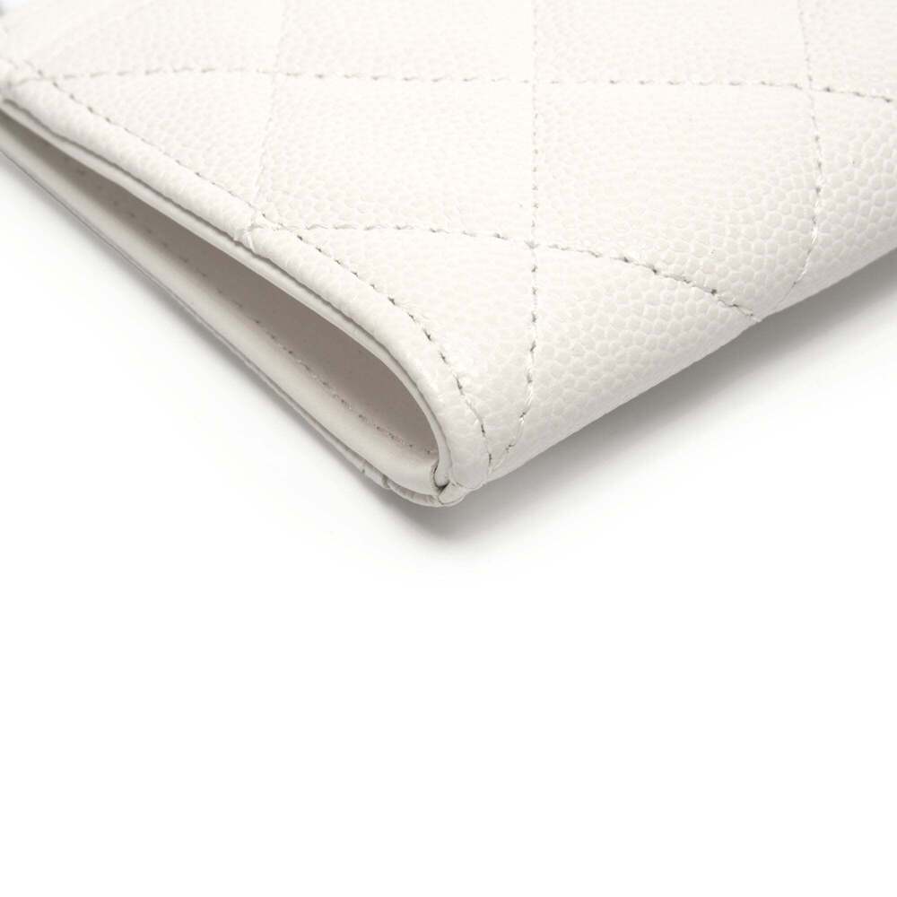 CHANEL White Caviar Leather Wallet - Picture 5 of 11